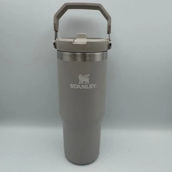 Stanley IceFlow Flip Straw Tumbler 30oz Set of 2 Black and Stone Grey 20-03803 - Picture 3 of 8
